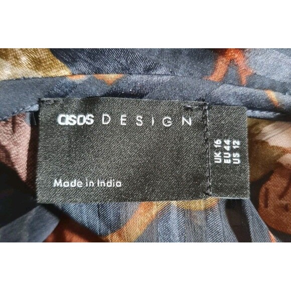 OSOS DESIGN Women Size 12 Maternity Floral Tiered Maxi Dress Satin Stripe 272A - Picture 4 of 6